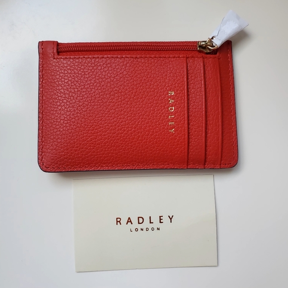 Radley London My Love Red Zippered Card Case Wallet - Picture 2 of 4